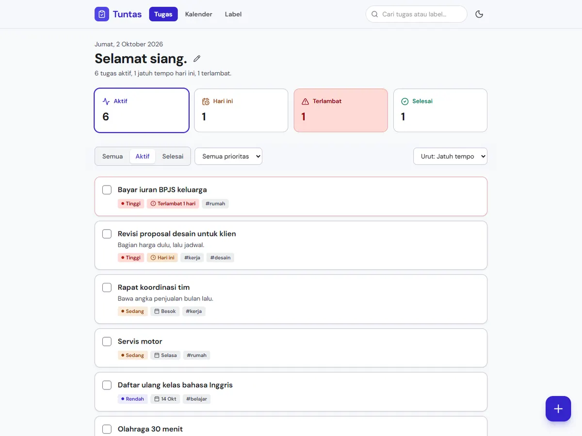 Screenshot of Tuntas